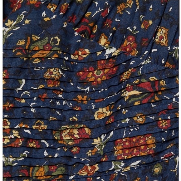 Veronica Beard Shireen Pleated Floral Midi-Dress Ink color Size 2 NWOT Romantic - Picture 15 of 15